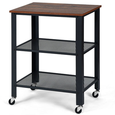 3-Tier Kitchen Utility Cart with Rolling Casters