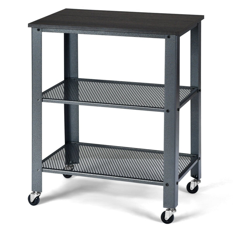 3-Tier Kitchen Utility Cart with Rolling Casters