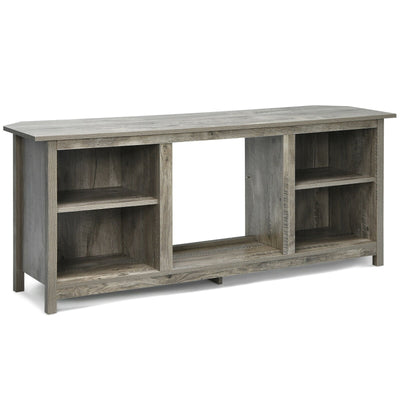 2-Tier Entertainment Center TV Stand with 6 Compartments