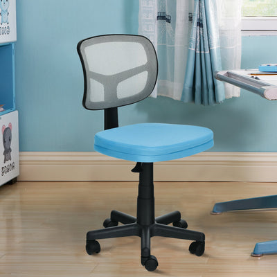 Armless Computer Chair with Height Adjustment and Breathable Mesh