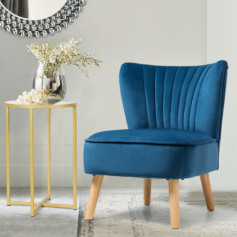 Armless Modern Velvet Leisure Chair