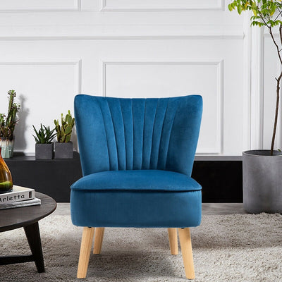 Armless Modern Velvet Leisure Chair