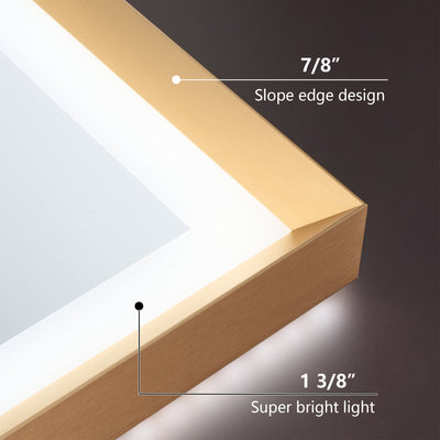 60 in. W x 28 in. H Aluminium Framed Front and Back LED Light Bathroom Vanity Mirror