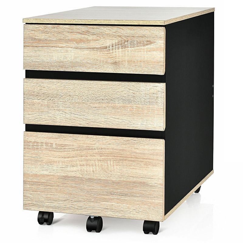 3-Drawer Vertical Removable Filing Cabinet and Nightstand