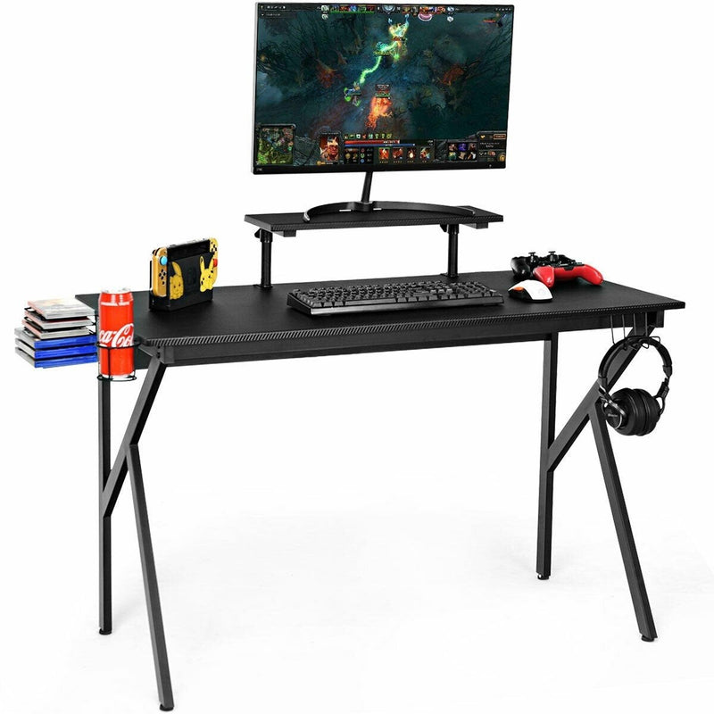 PC Table Workstation with Cup Holder and Headphone Hook