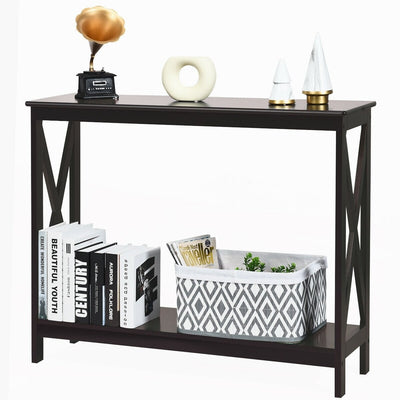 2-Tier Console X-Design Sofa Side Accent Table