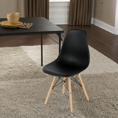 Set of 4 Modern DSW Dining Side Chair Wood Legs