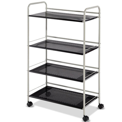 4-Tier Metal Rolling Storage Rack Bathroom Kitchen Cart