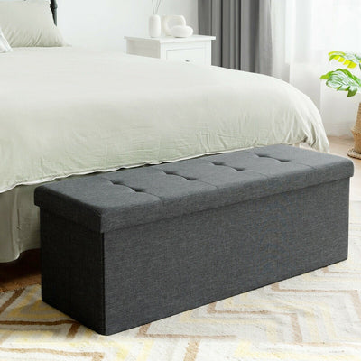 Folding Storage Chest with Smart lift Divider Bed End Bench