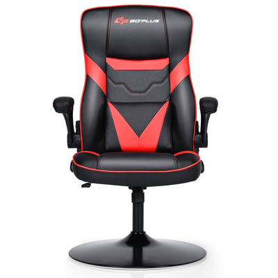 Height-adjustable Swivel Leather Gaming Chair