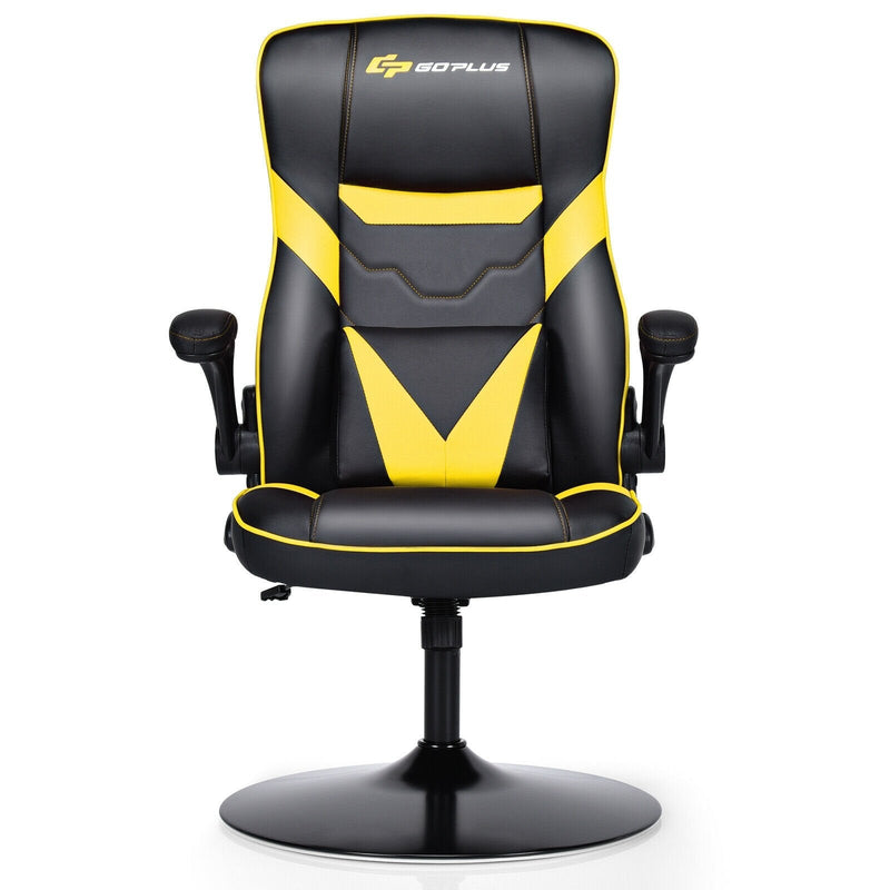 Height-adjustable Swivel Leather Gaming Chair