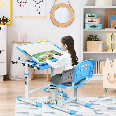 Height Adjustable Children' s Desk Chair Set