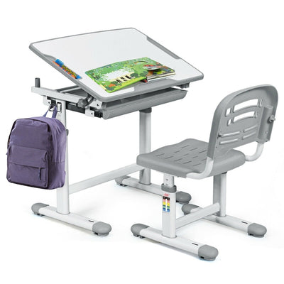 Height Adjustable Children' s Desk Chair Set