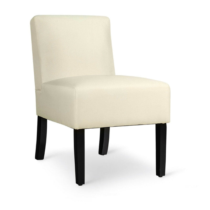 Fabric Upholstered Leisure Chair with Wooden Legs