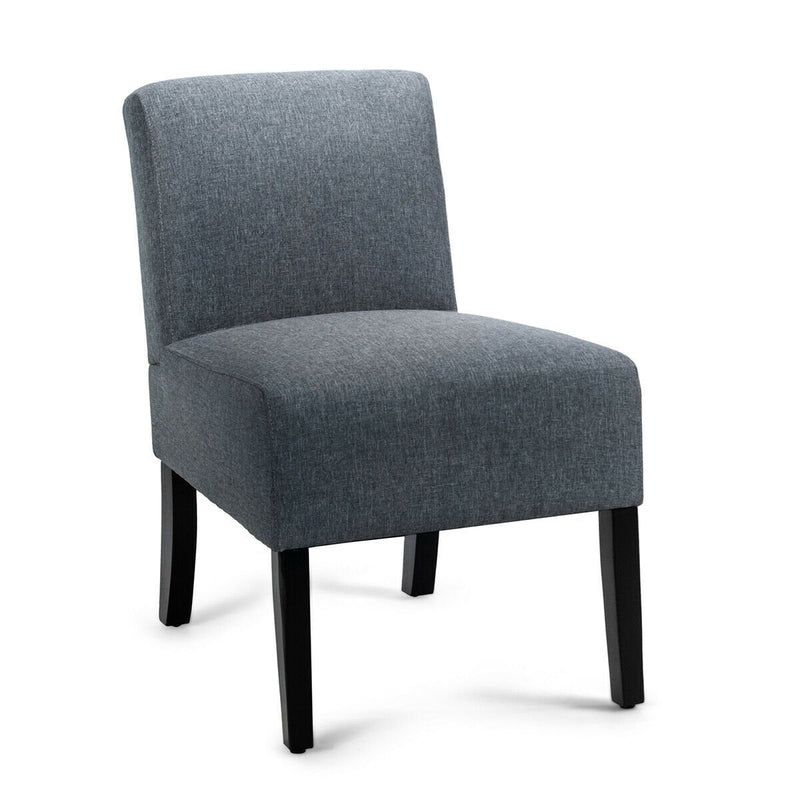 Fabric Upholstered Leisure Chair with Wooden Legs