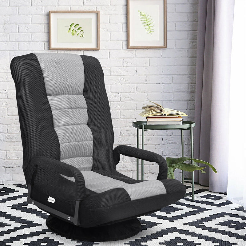 360° Swivel Floor Gaming Chair with 6-position Adjustable Backrest