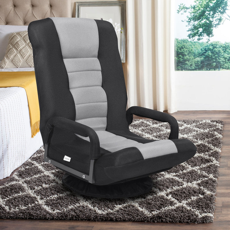 360° Swivel Floor Gaming Chair with 6-position Adjustable Backrest