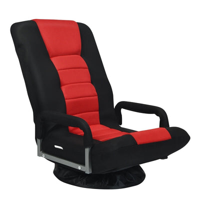 360° Swivel Floor Gaming Chair with 6-position Adjustable Backrest