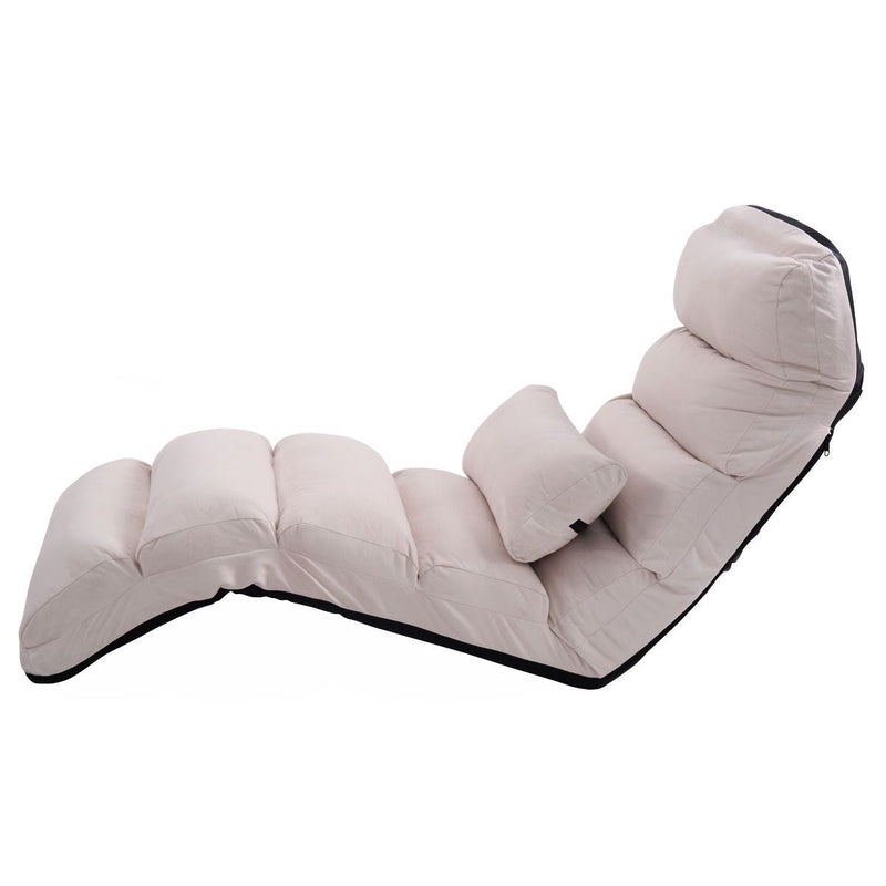 Folding Lazy Sofa Couch with Pillow