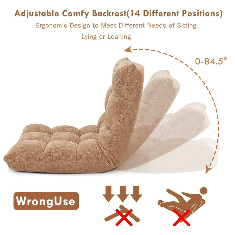 Adjustable 14-position Cushioned Floor Chair