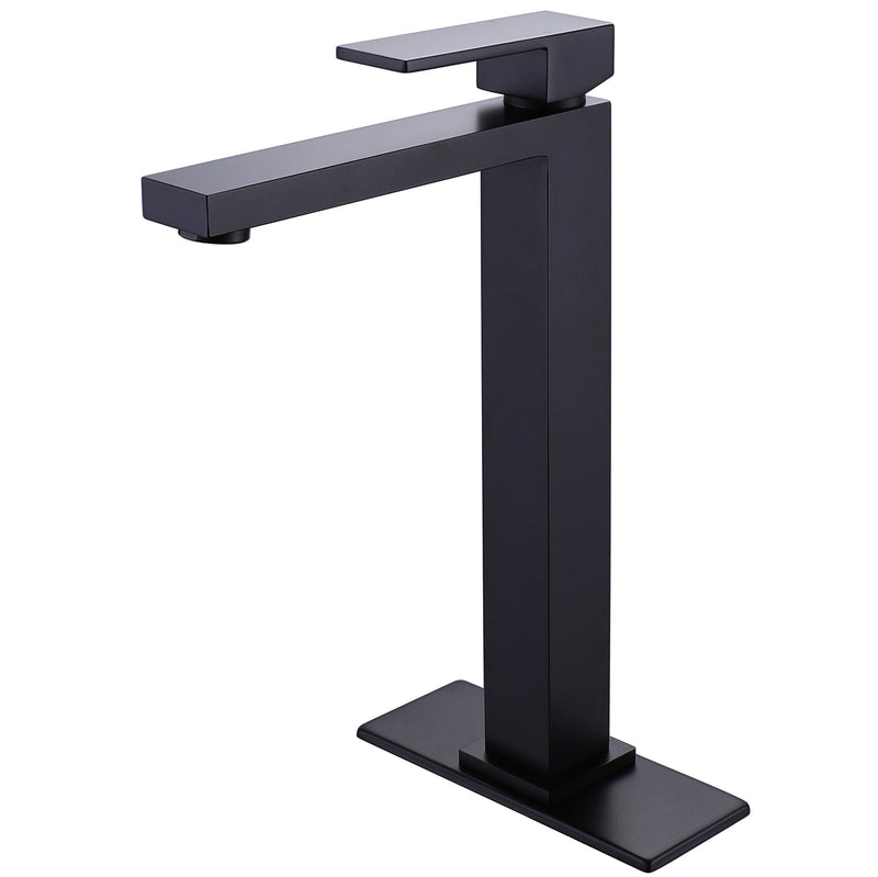 Deck mount bath faucet Matte Black 1-Handle Vessel Bathroom Sink Faucet