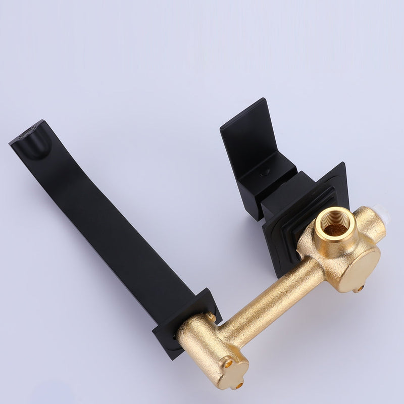 Wall mount bathroom tub faucet Matte Black