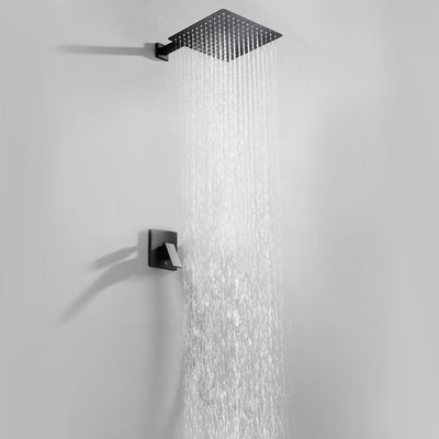 Modern Wall Mounted Ultra-thin Square Shower Bar System