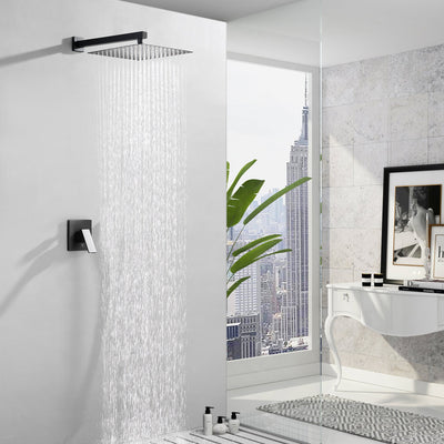 Modern Wall Mounted Ultra-thin Square Shower Bar System