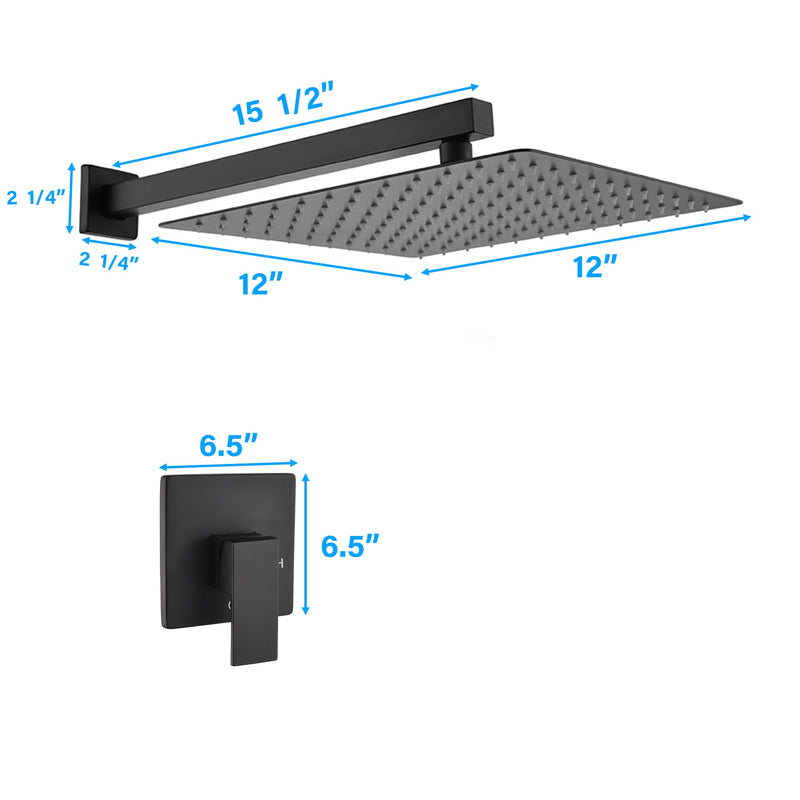 Modern Wall Mounted Ultra-thin Square Shower Bar System