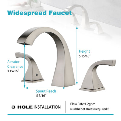 8 in. Widespread Double Handle Bathroom Faucet