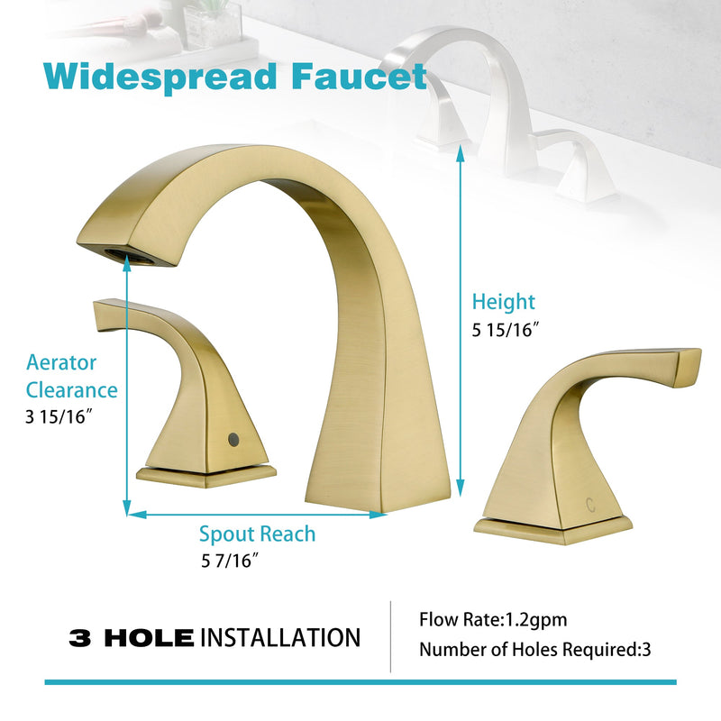 8 in. Widespread Double Handle Bathroom Faucet