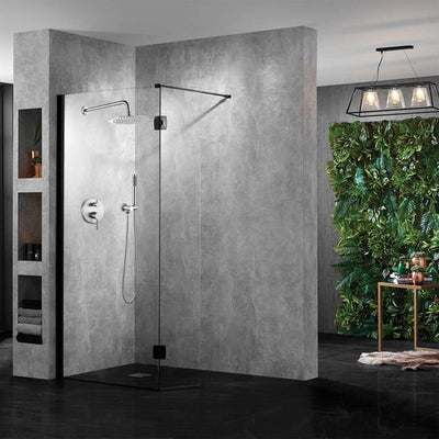 Brushed Nickel Complete Shower System with Rough-in Valve