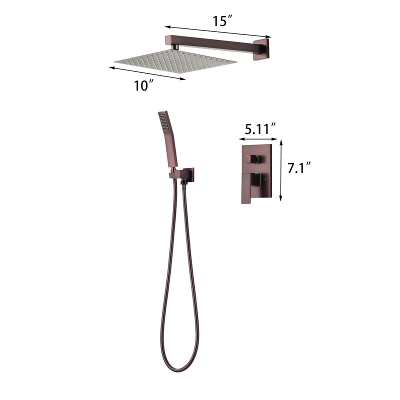 Oil Rubbed Bronze Spray Showerhead Ceiling Mounted Shower System