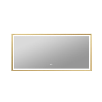 60 in. W x 28 in. H Aluminium Framed Front and Back LED Light Bathroom Vanity Mirror