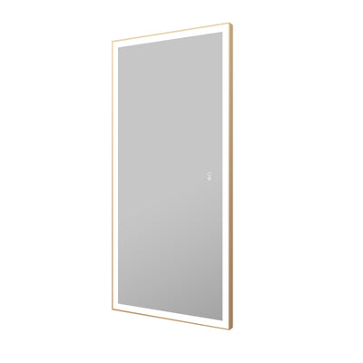 60 in. W x 28 in. H Aluminium Framed Rectangular LED Light Bathroom Vanity Mirror