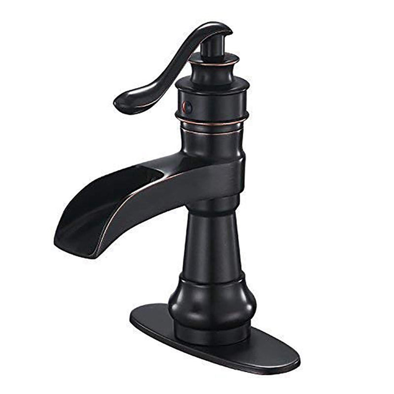 Slim Low Spout Single Handle Single Hole Bathroom Faucet