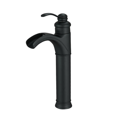 Waterfall Single Hole Single-Handle Vessel Bathroom Faucet With Pop-up Drain Assembly