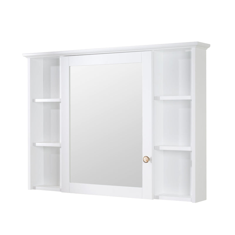 42 in. W x 30 in. H Rectangular Wood Frame Surface Mount Soft Close Medicine Cabinet with Mirror