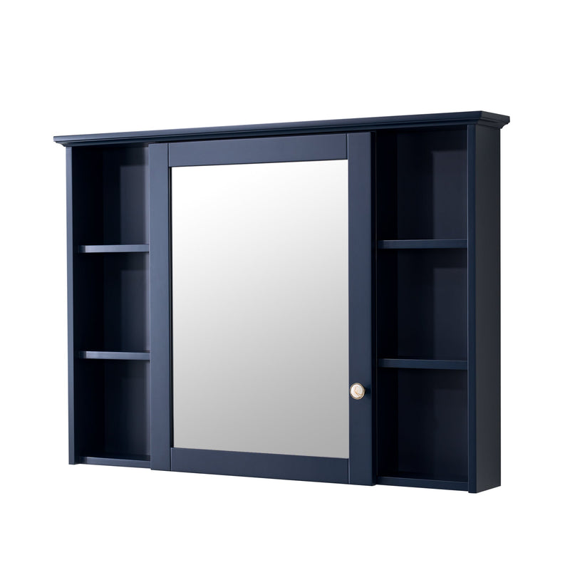 42 in. W x 30 in. H Rectangular Wood Frame Surface Mount Soft Close Medicine Cabinet with Mirror