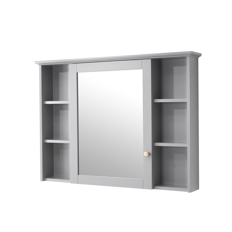 42 in. W x 30 in. H Rectangular Wood Frame Surface Mount Soft Close Medicine Cabinet with Mirror