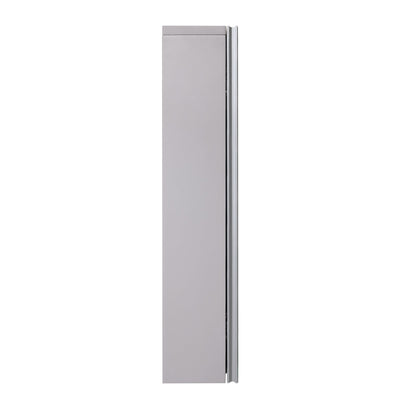 30 in. W x 28 in. H Rectangular Surface Mount LED Mirror Medicine Cabinet in Gray