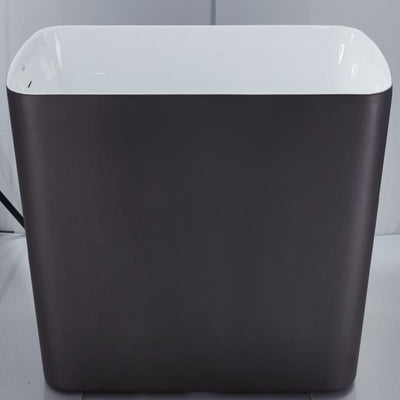 27-in W x 47-in L Gloss Acrylic Oval Freestanding Soaking Bathtub