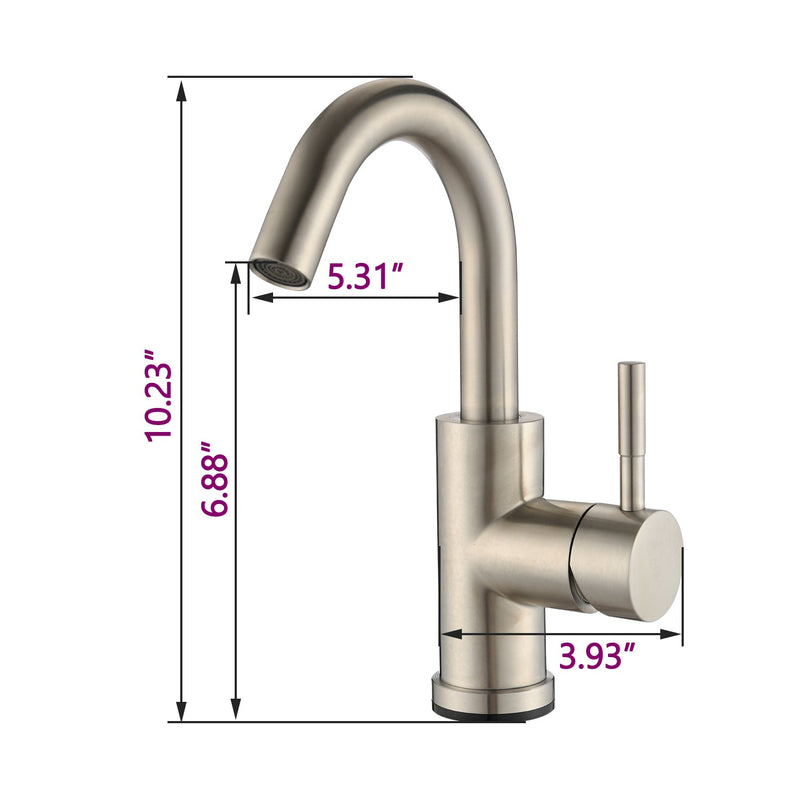 Touch Single Handle Bathroom Vanity Sink Faucet